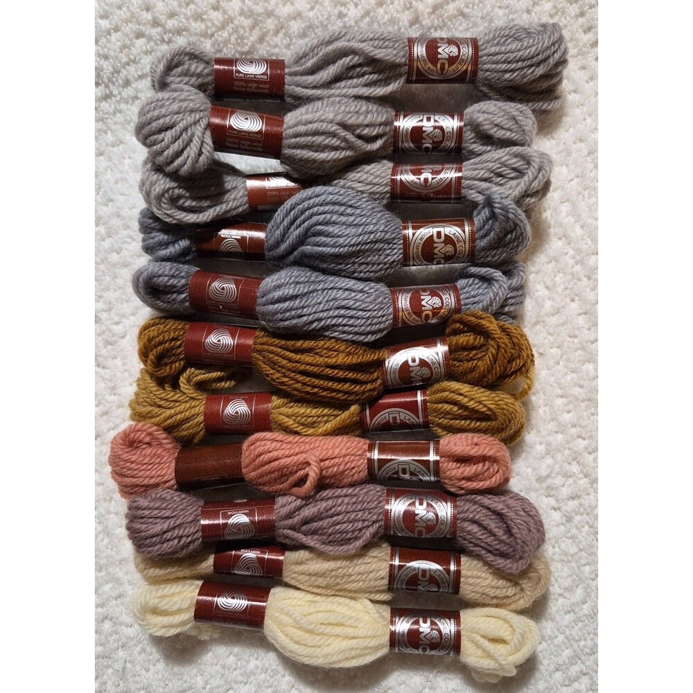 DMC Laine Colbert Tapestry Yarn 100% Virgin Wool Mixed Colors Lot of 11